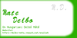 mate delbo business card